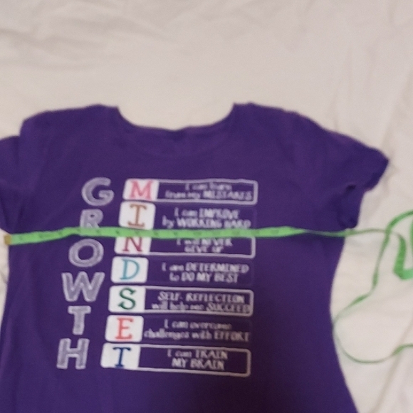 Purple Short Sleeve Tee with Growth Mindset Design - Picture 5 of 8
